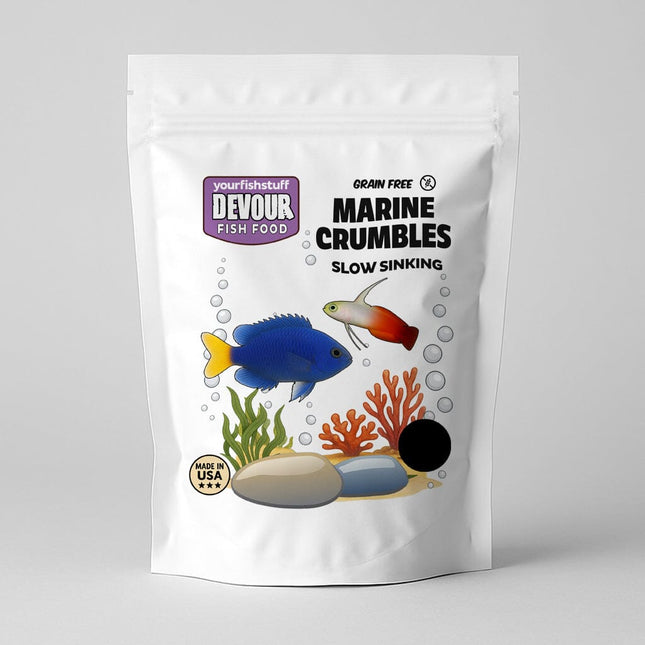 Devour Marine Crumbles – Grain-Free Fish Food for Omnivorous Saltwater Fish