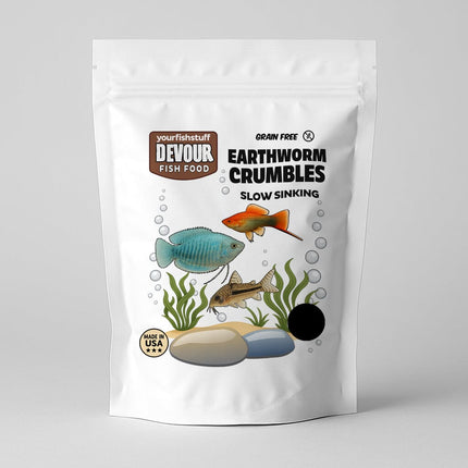 Devour Earthworm Crumbles – Grain-Free, High-Quality Fish Food Treat