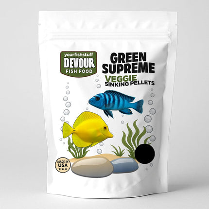 YFS Devour Green Supreme Veggie Pellets – Plant-Packed Herbivore Fish Food