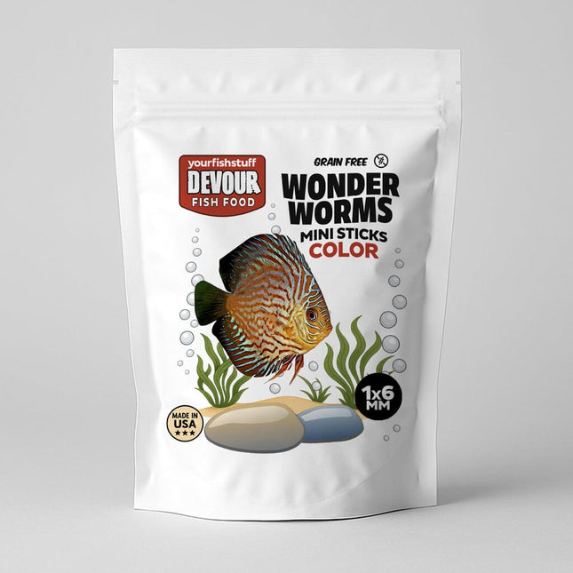 Devour WonderWorms Color Sticks – Wiggly Mini Sticks Fish Food