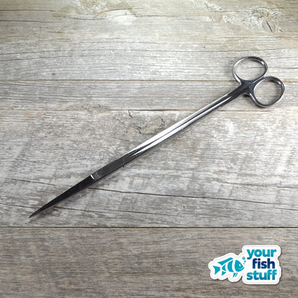10-inch straight stainless steel aquascaping scissors for aquarium plant trimming