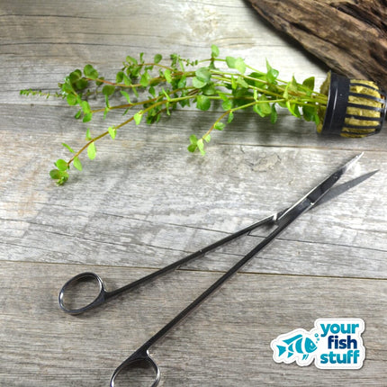 10-inch straight stainless steel aquascaping scissors for aquarium plant trimming
