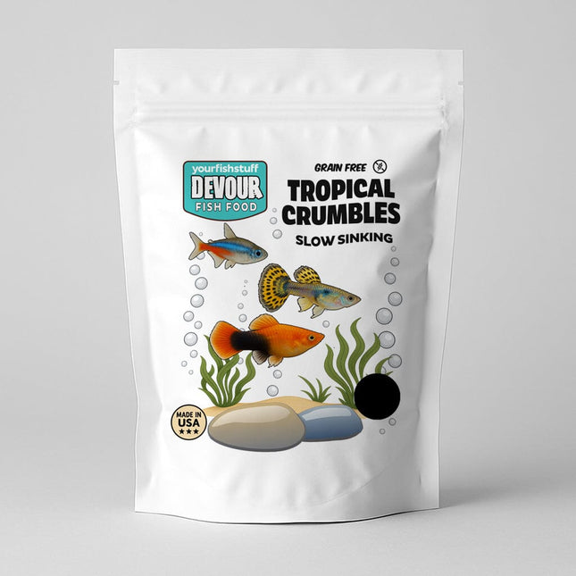 Devour Tropical Crumbles – Grain-Free Fish Food for Community Tanks