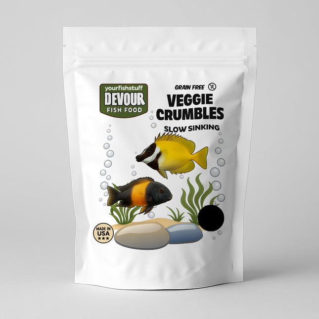 Devour Veggie Crumbles – Grain-Free, Nutritious Food for Herbivorous Fish