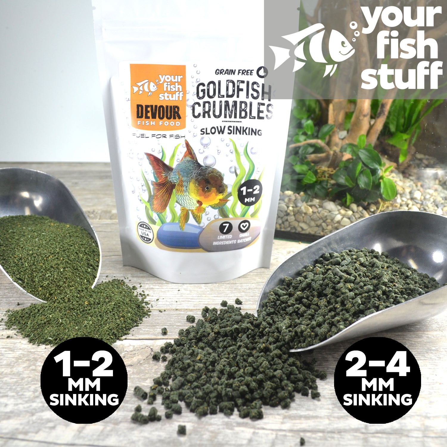 Devoured By Fish Grain-Free Goldfish Food – Devour Goldfish Crumbles | Nutritious & Easy ...